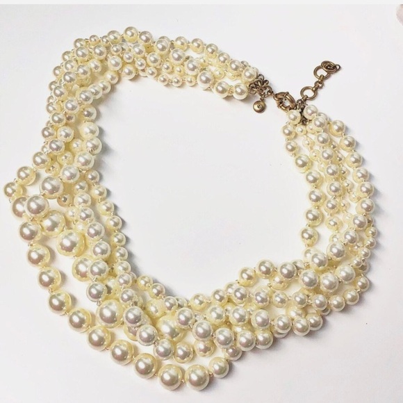 J.CREW PEARL TWISTED HAMMOCK NECKLACE - Picture 1 of 14